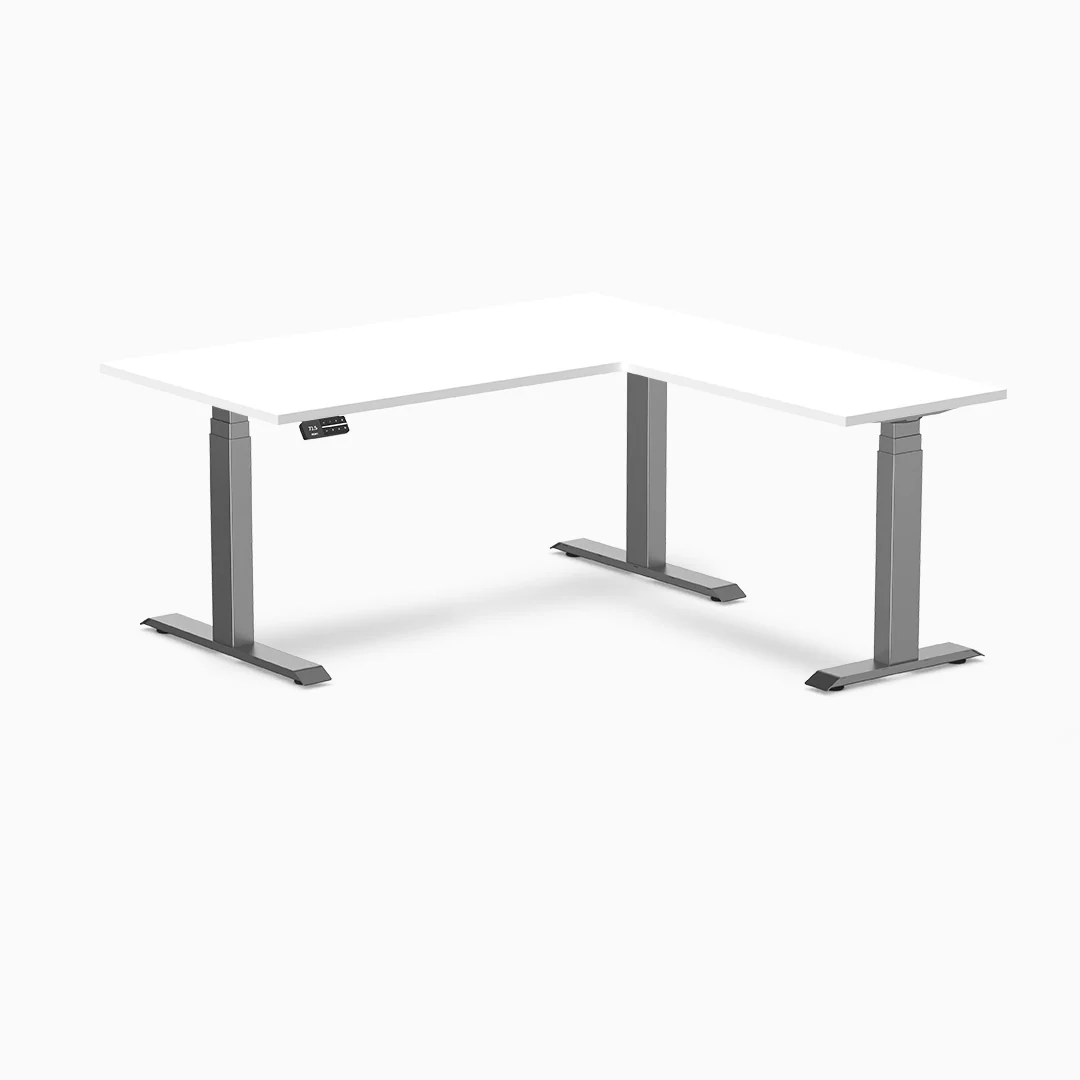 Desky Eco L-Shape Melamine Sit Stand Desk - Image 14