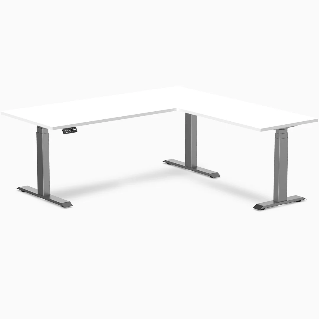 Desky Eco L-Shape Melamine Sit Stand Desk - Image 15