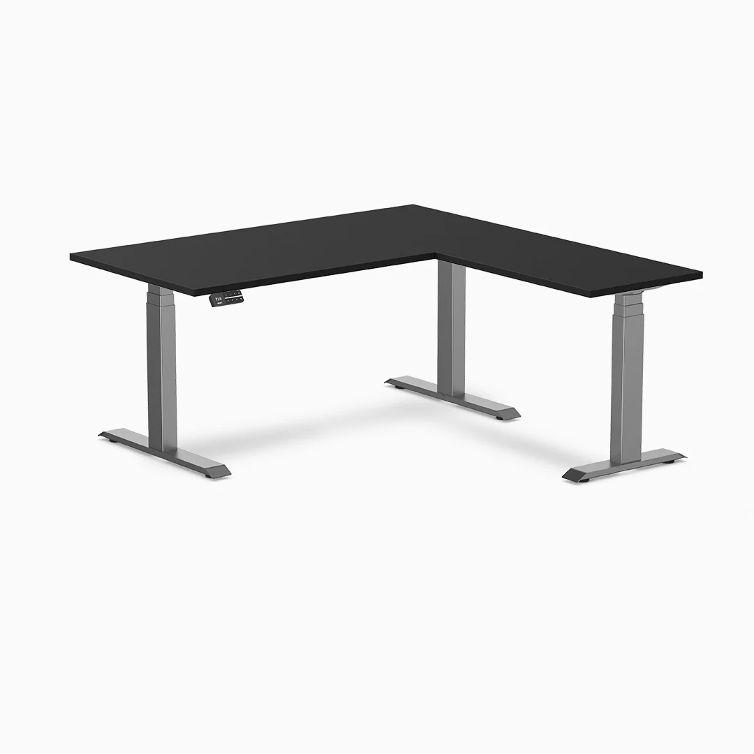 Desky Eco L-Shape Melamine Sit Stand Desk - Image 16