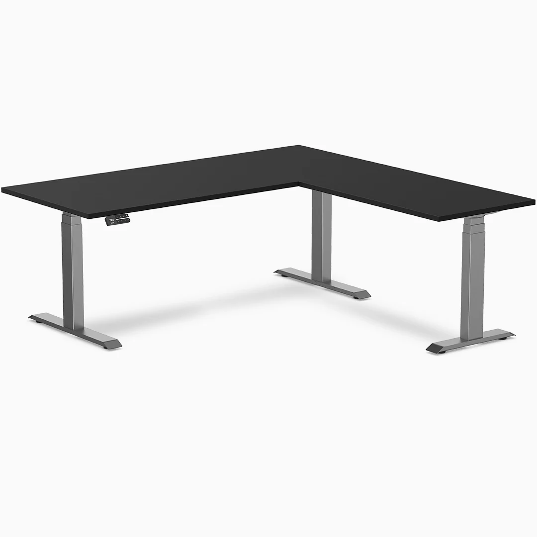 Desky Eco L-Shape Melamine Sit Stand Desk - Image 17