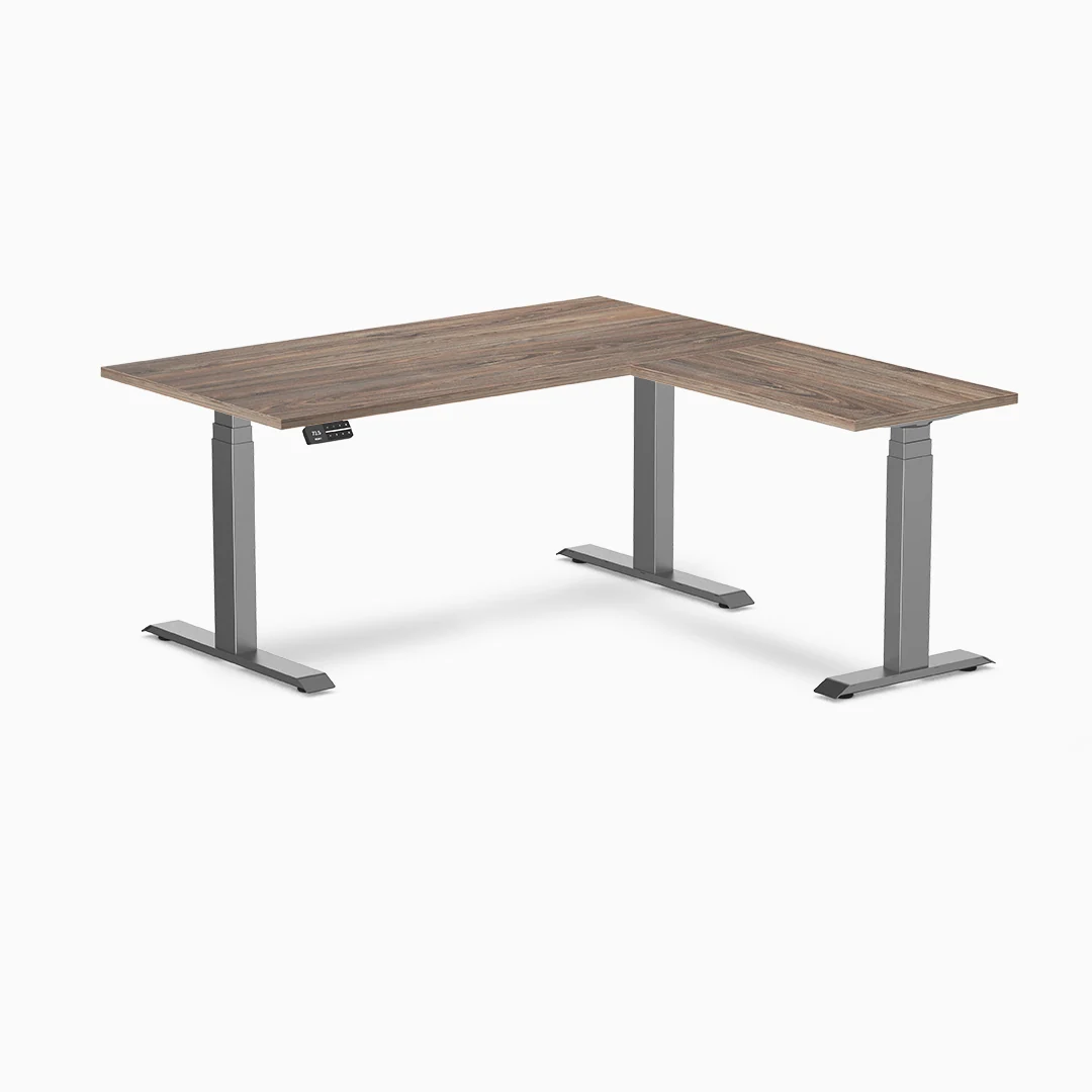 Desky Eco L-Shape Melamine Sit Stand Desk - Image 18