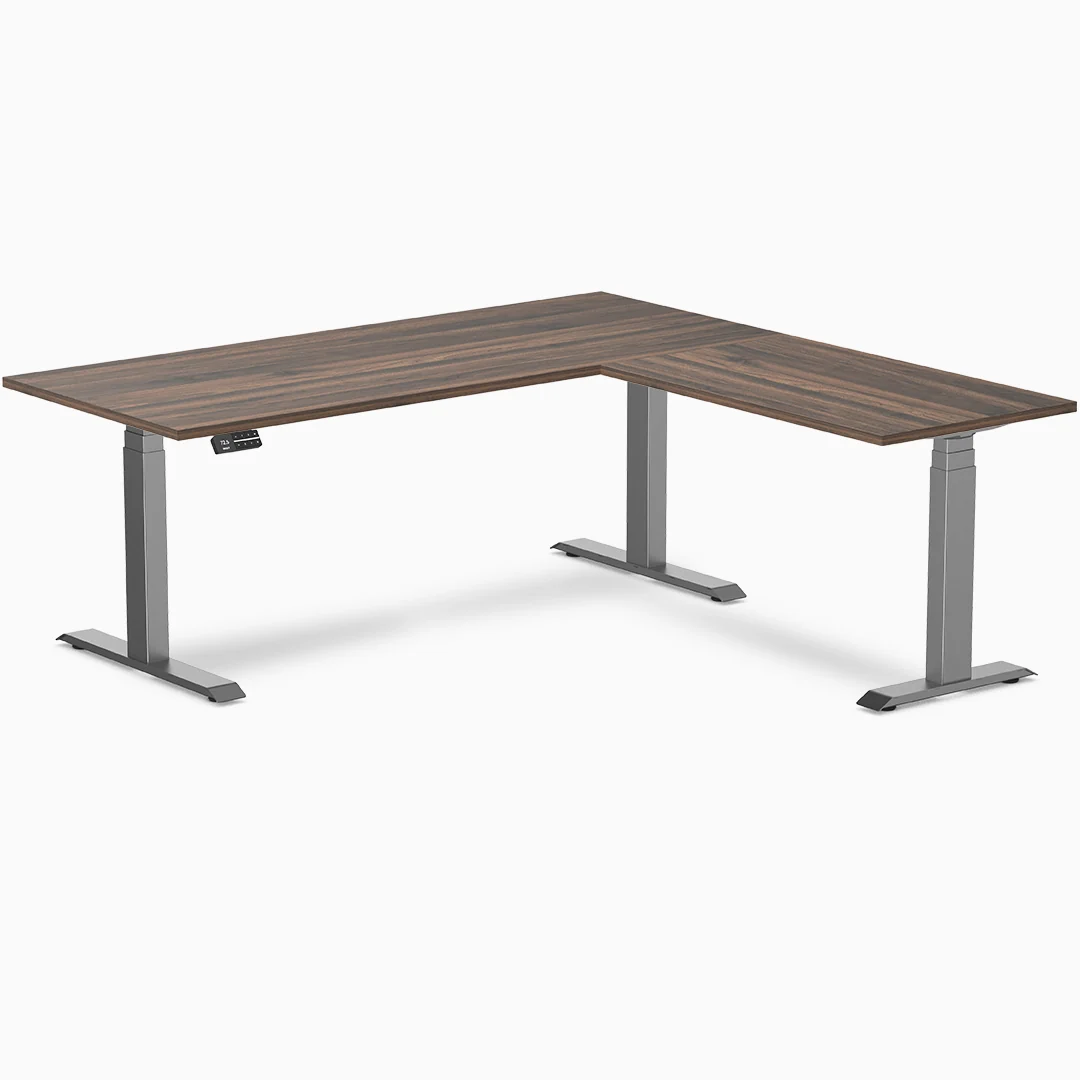 Desky Eco L-Shape Melamine Sit Stand Desk - Image 25