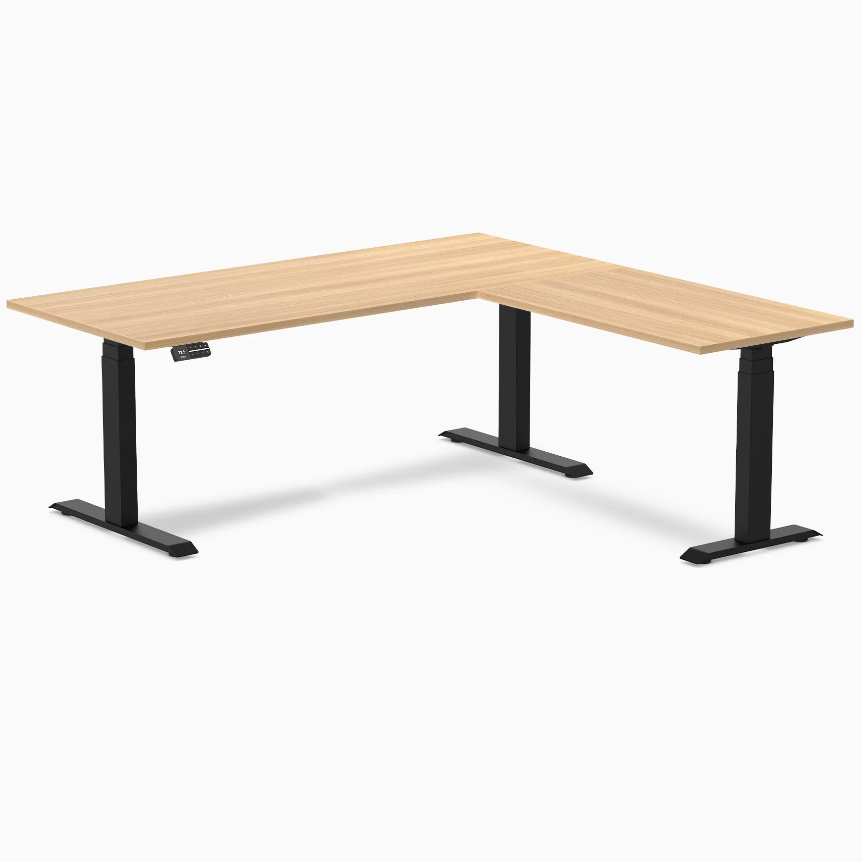 Desky Eco L-Shape Melamine Sit Stand Desk - Image 56