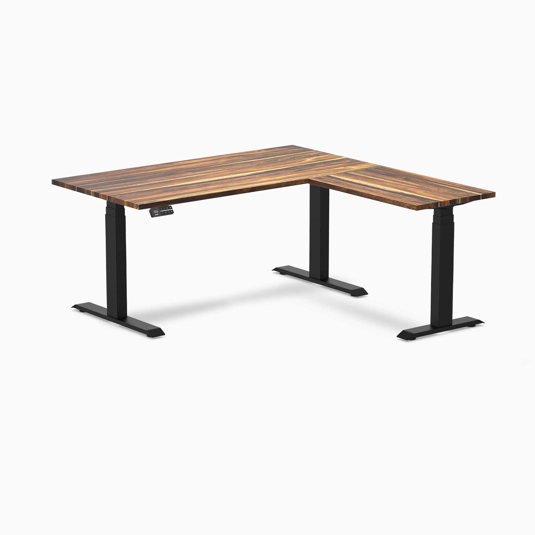 Desky Hardwood L-Shape Sit Stand Desk - Image 26