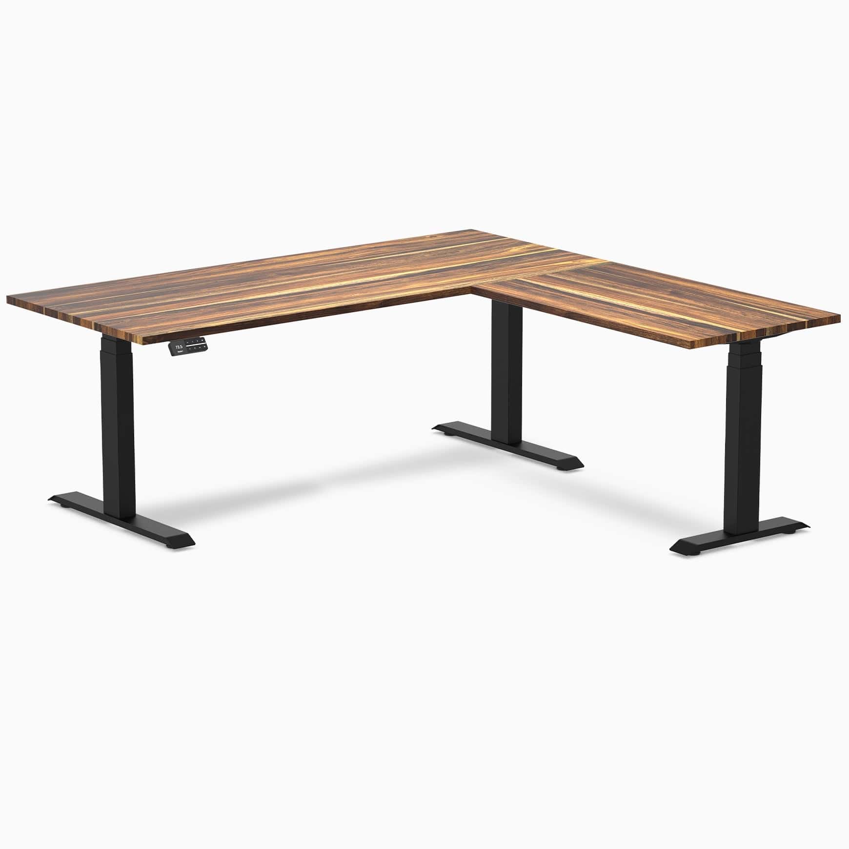 Desky Hardwood L-Shape Sit Stand Desk - Image 28