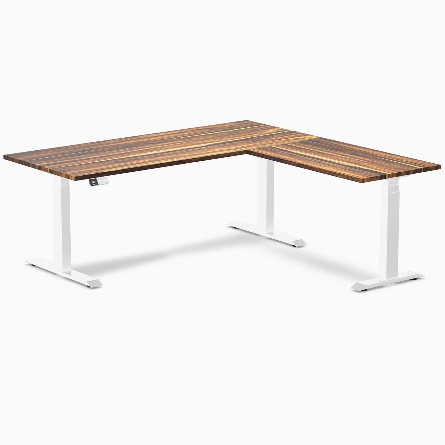 Desky Hardwood L-Shape Sit Stand Desk - Image 29