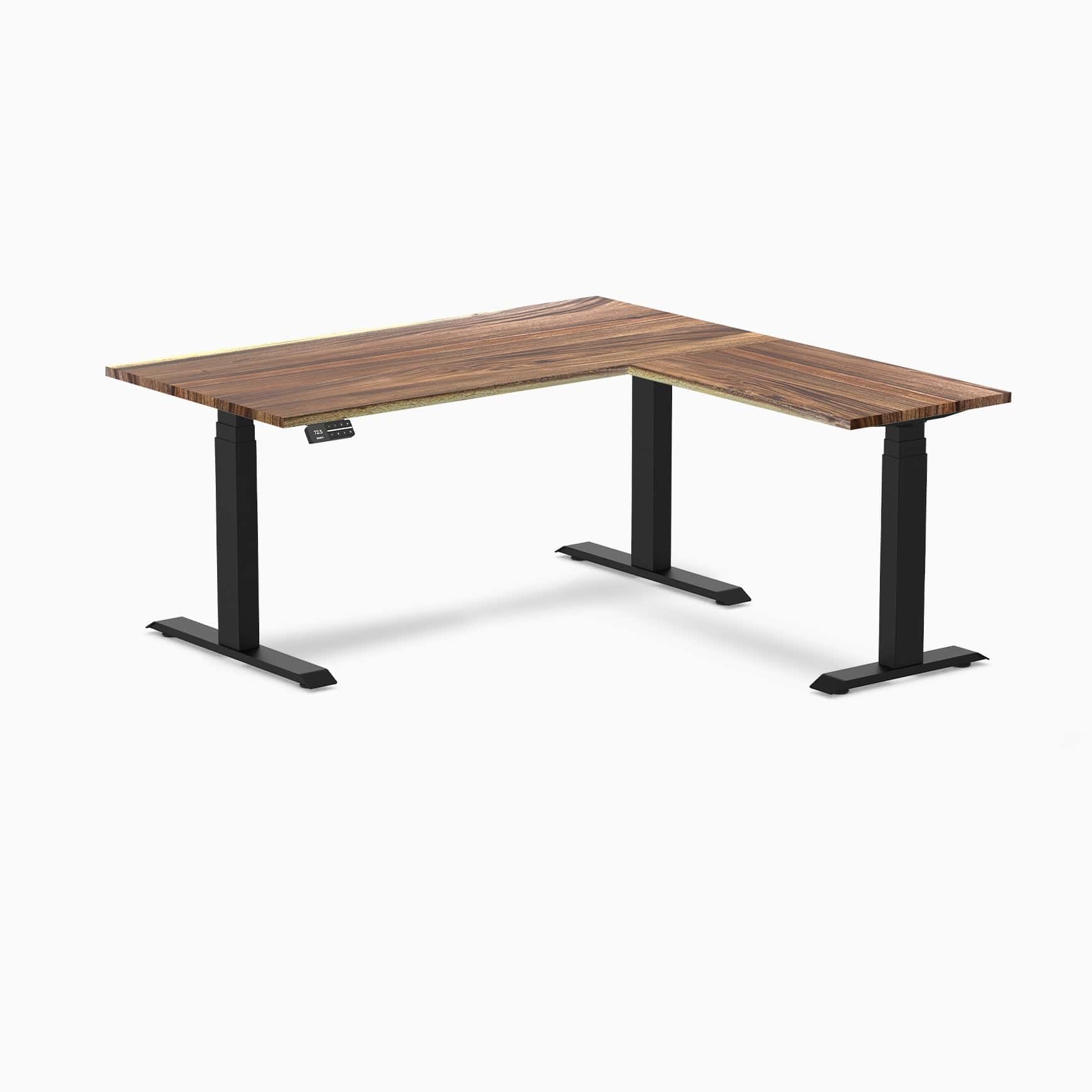 Desky Hardwood L-Shape Sit Stand Desk - Image 34
