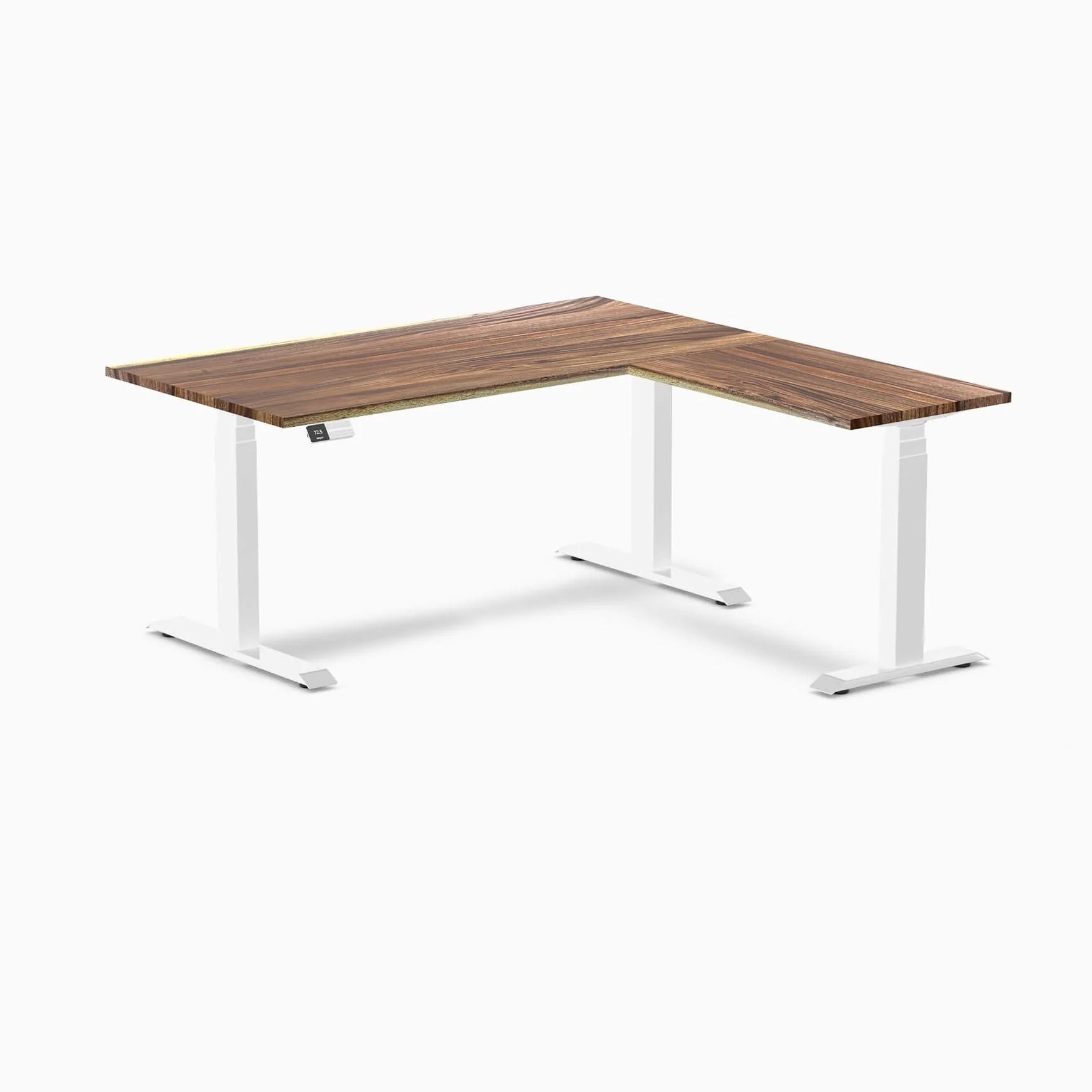 Desky Hardwood L-Shape Sit Stand Desk - Image 35
