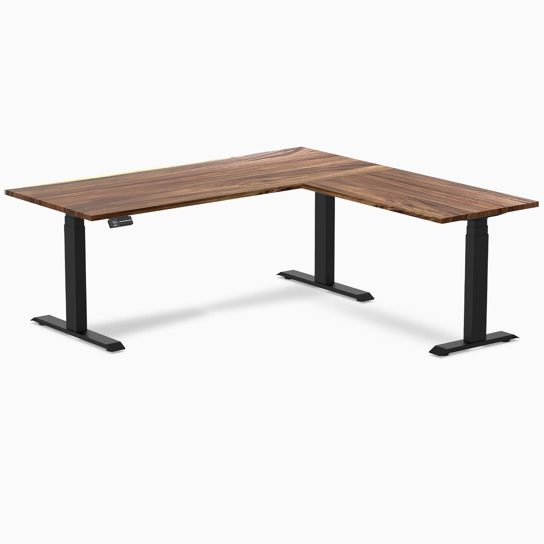 Desky Hardwood L-Shape Sit Stand Desk - Image 36