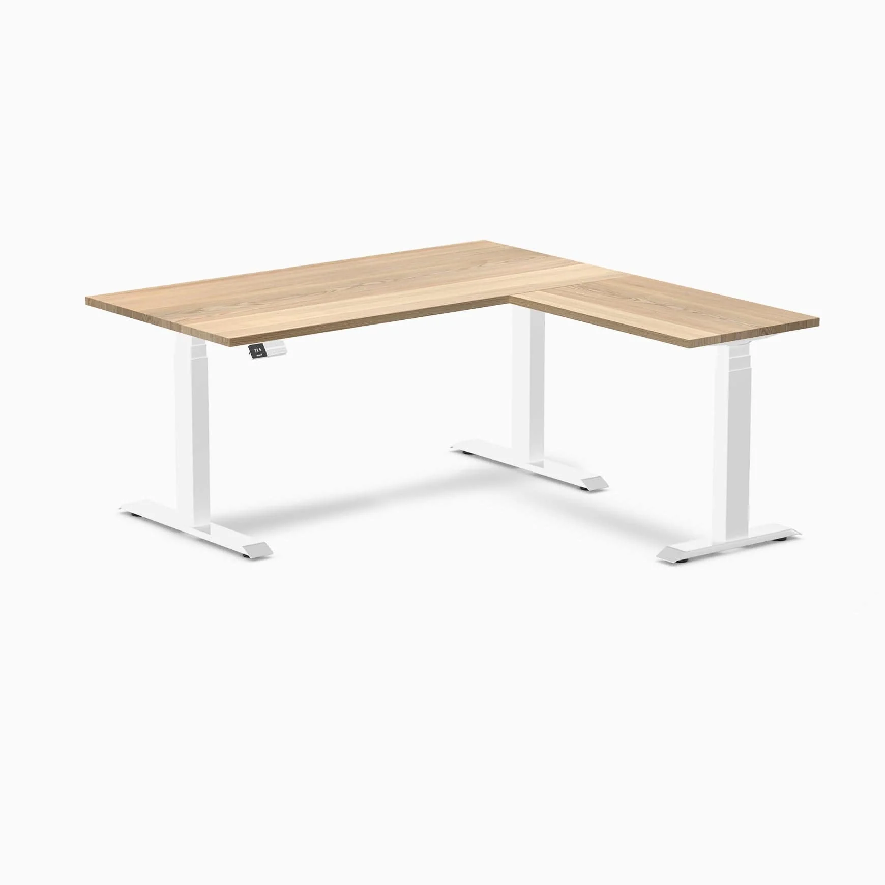 Desky Hardwood L-Shape Sit Stand Desk - Image 39