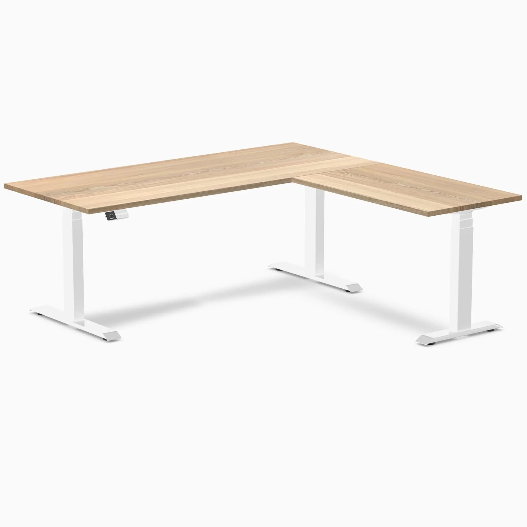 Desky Hardwood L-Shape Sit Stand Desk - Image 41