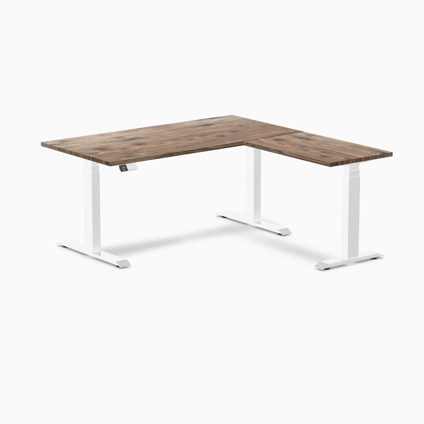 Desky Hardwood L-Shape Sit Stand Desk - Image 43