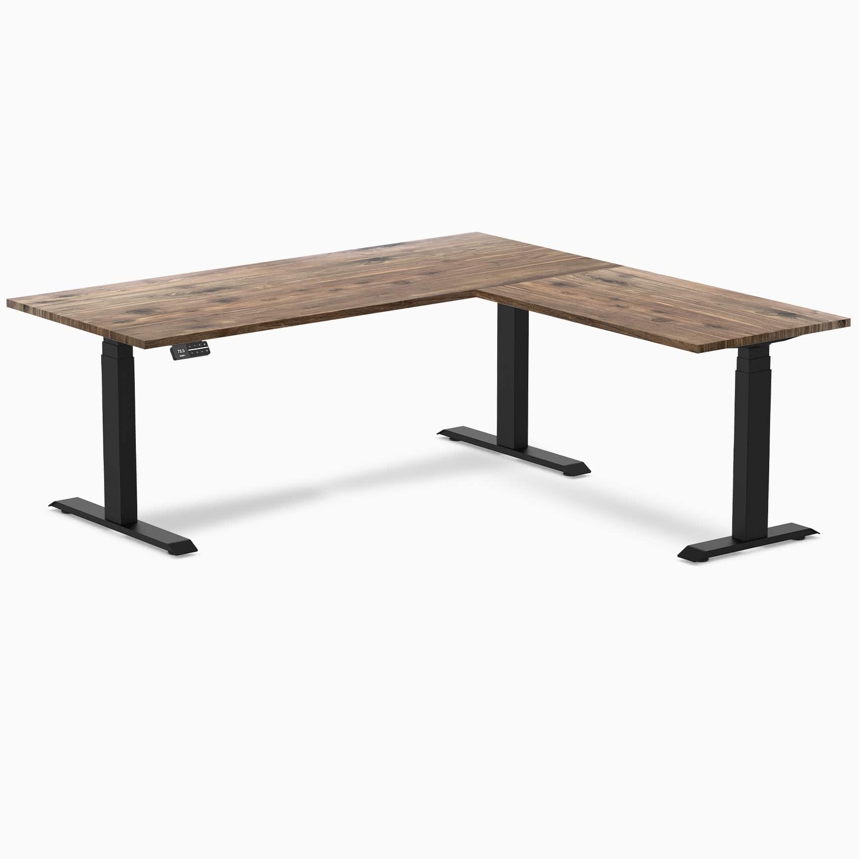 Desky Hardwood L-Shape Sit Stand Desk - Image 44