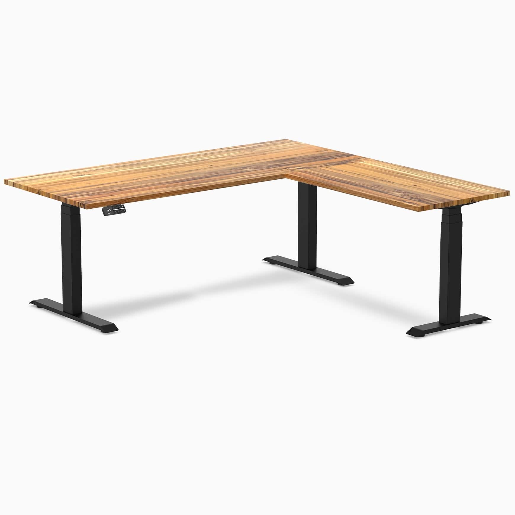 Desky Hardwood L-Shape Sit Stand Desk - Image 48
