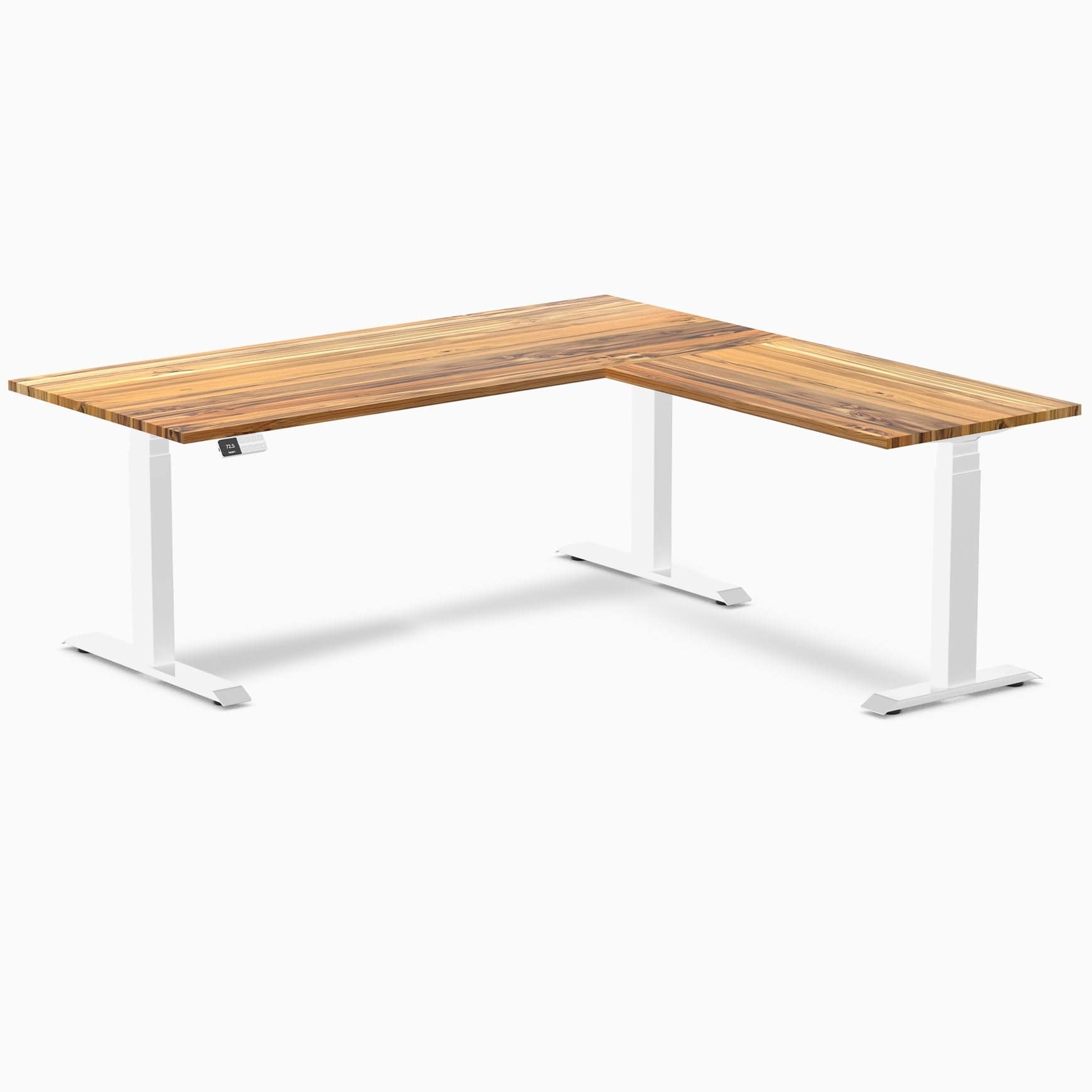 Desky Hardwood L-Shape Sit Stand Desk - Image 49
