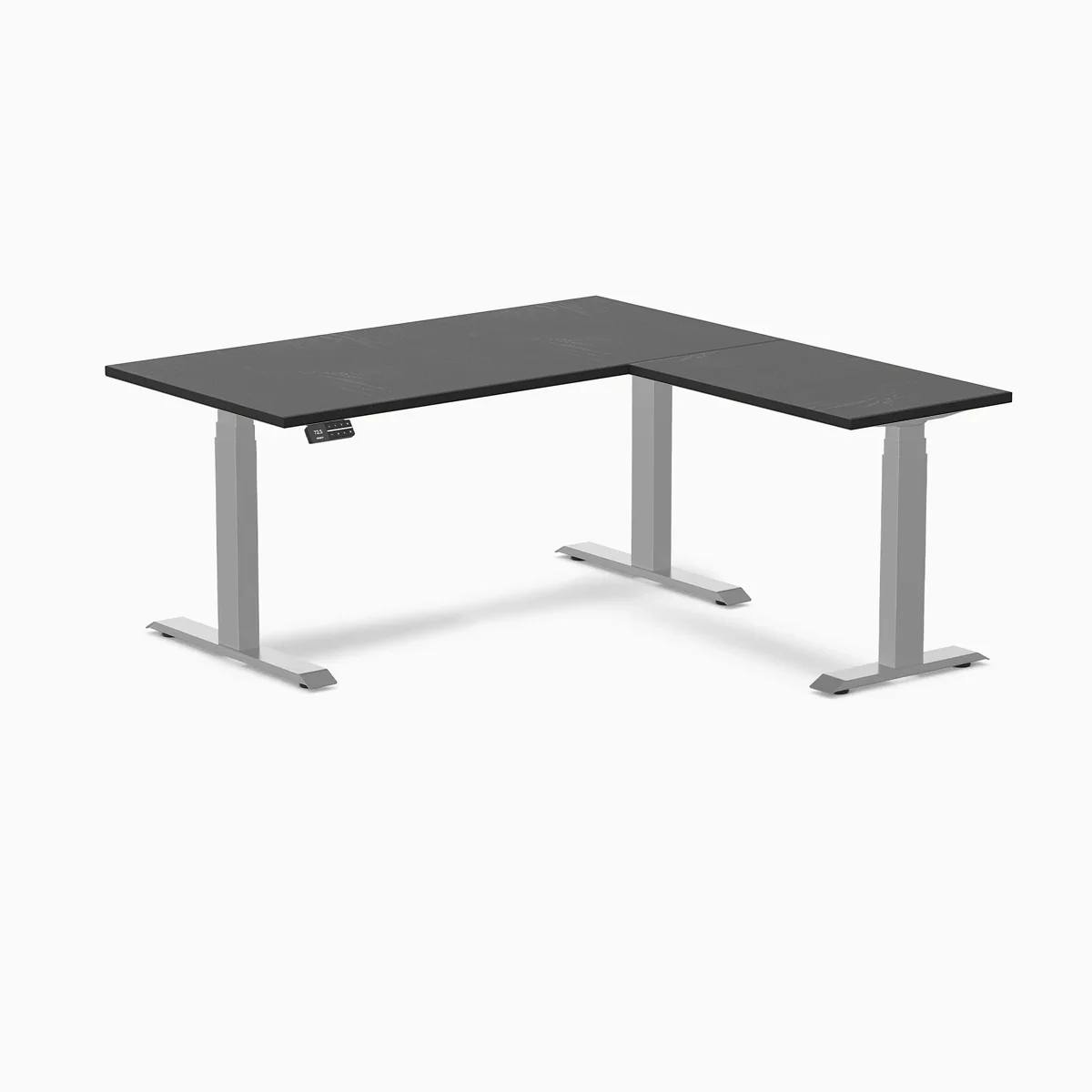 Desky Hardwood L-Shape Sit Stand Desk - Image 56