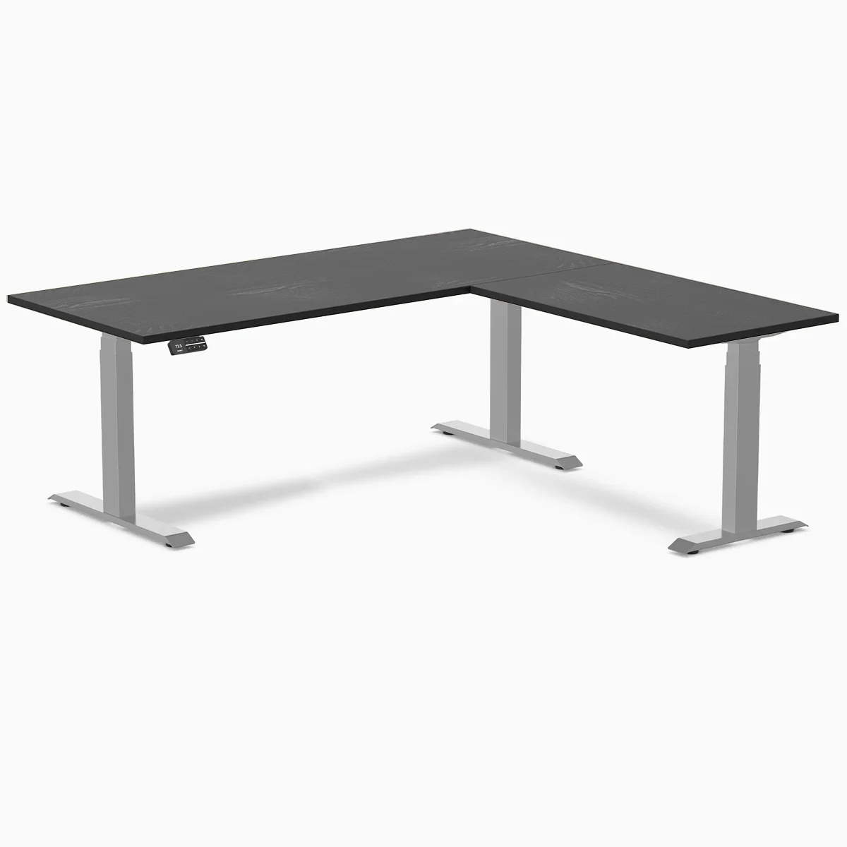 Desky Hardwood L-Shape Sit Stand Desk - Image 60