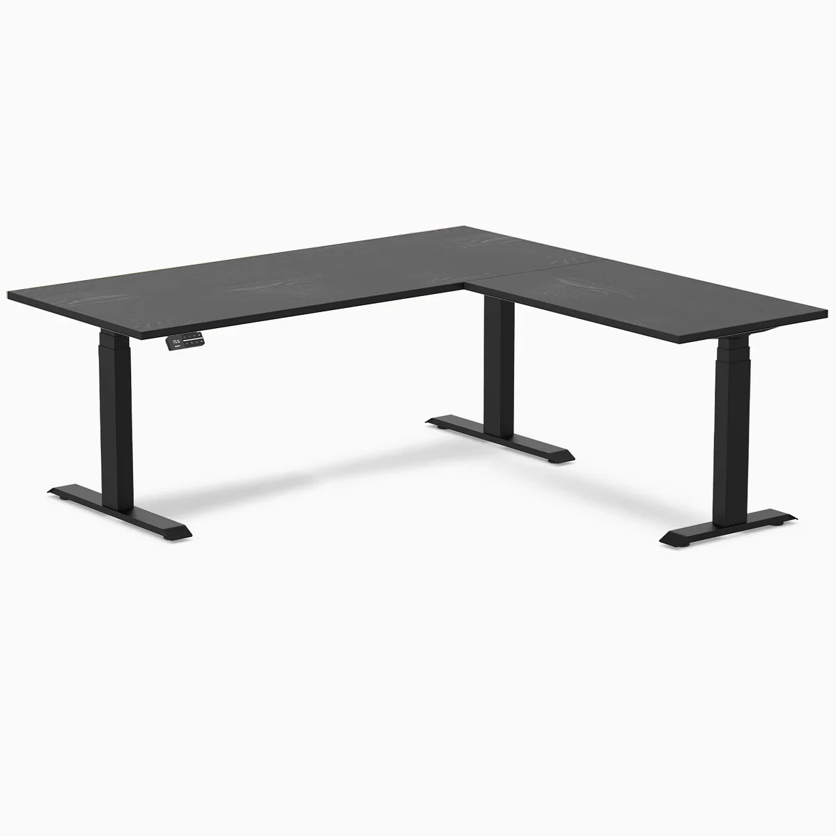 Desky Hardwood L-Shape Sit Stand Desk - Image 63