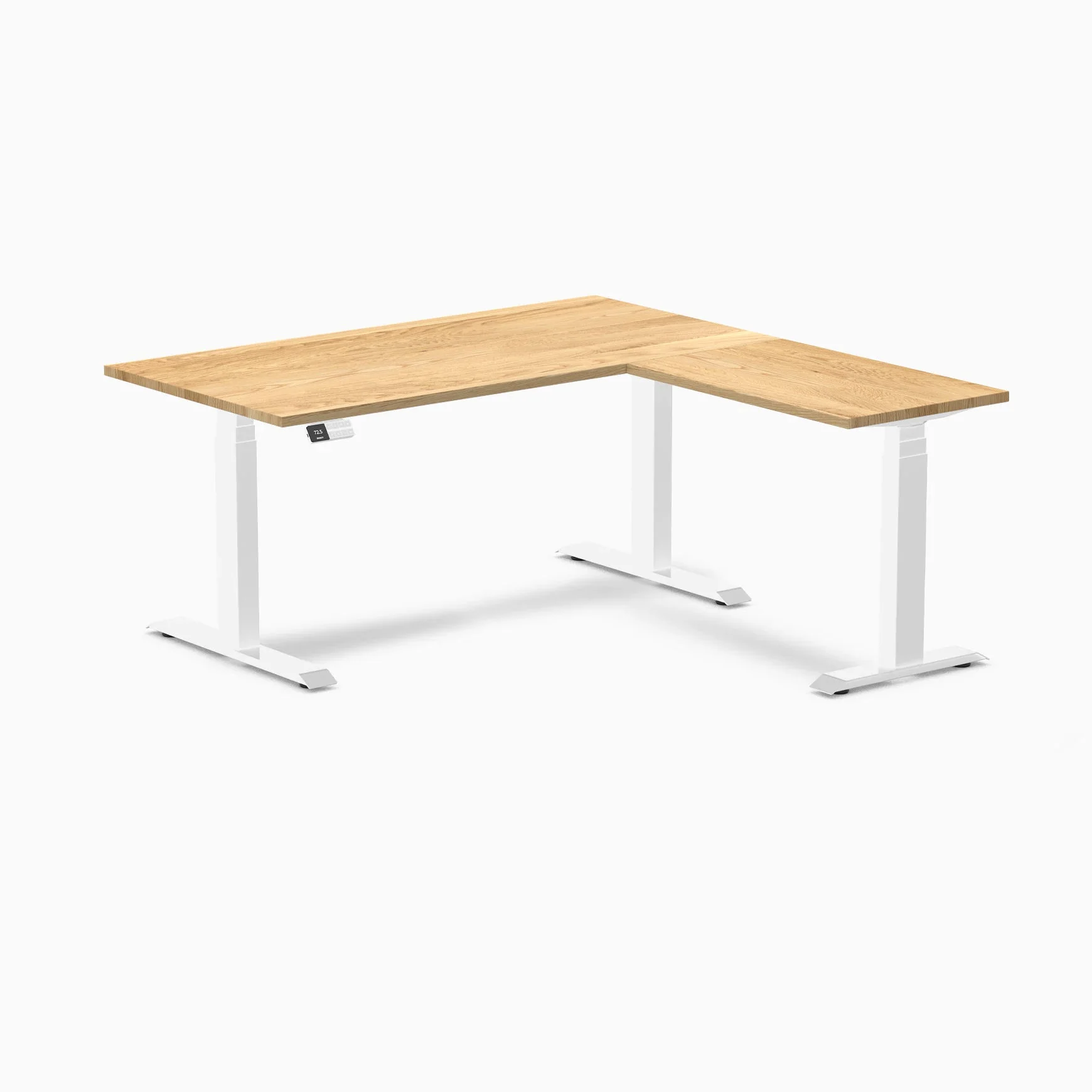 Desky Hardwood L-Shape Sit Stand Desk - Image 65