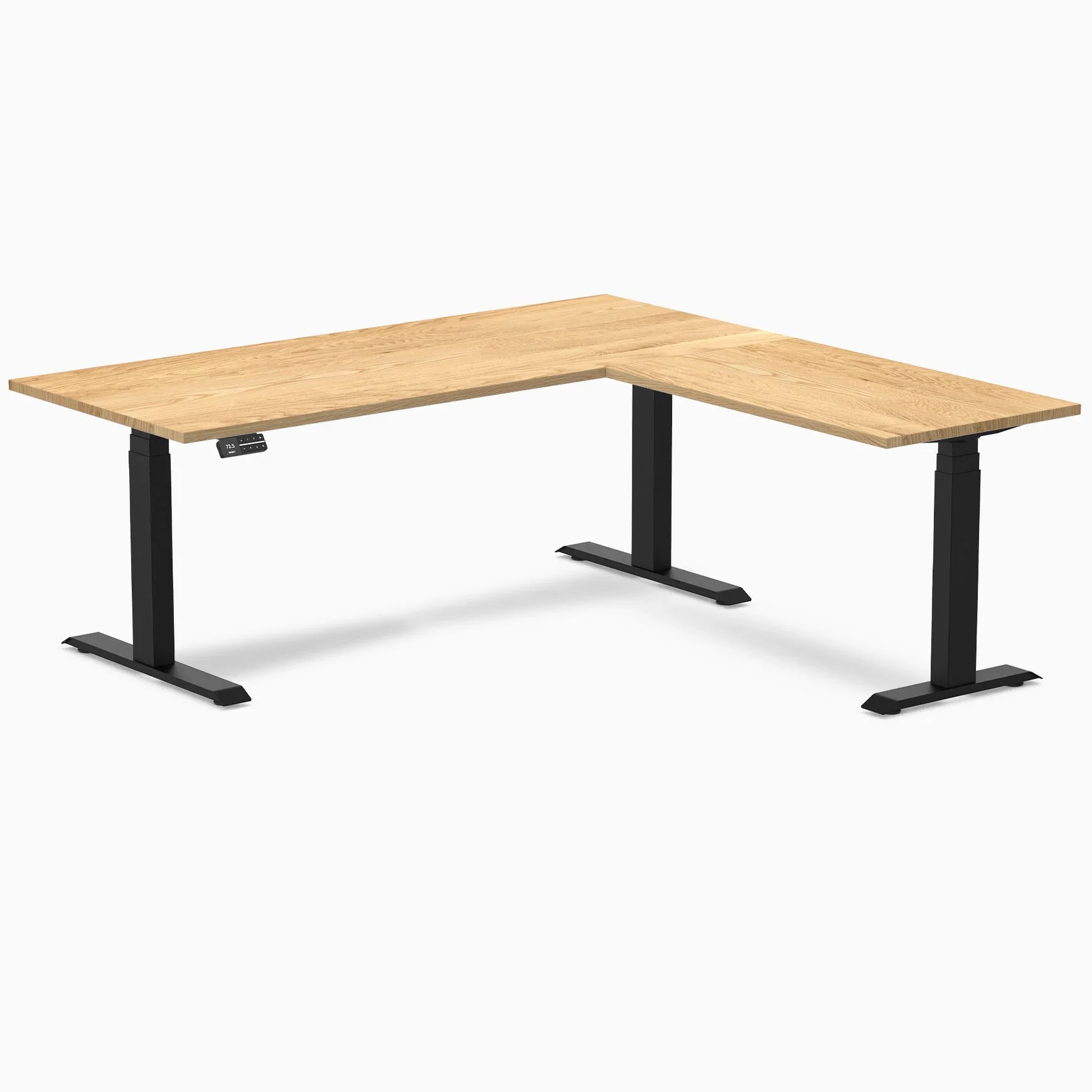 Desky Hardwood L-Shape Sit Stand Desk - Image 67