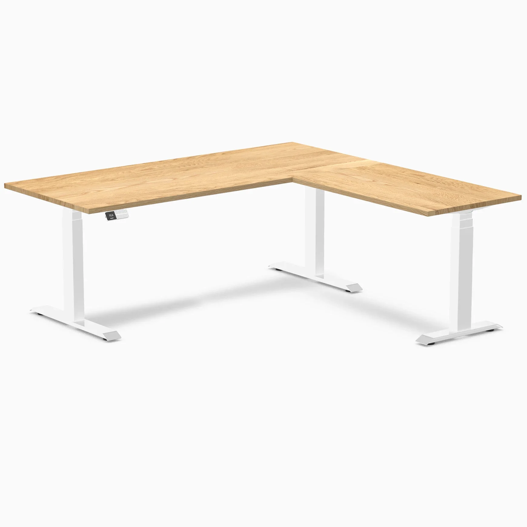 Desky Hardwood L-Shape Sit Stand Desk - Image 68