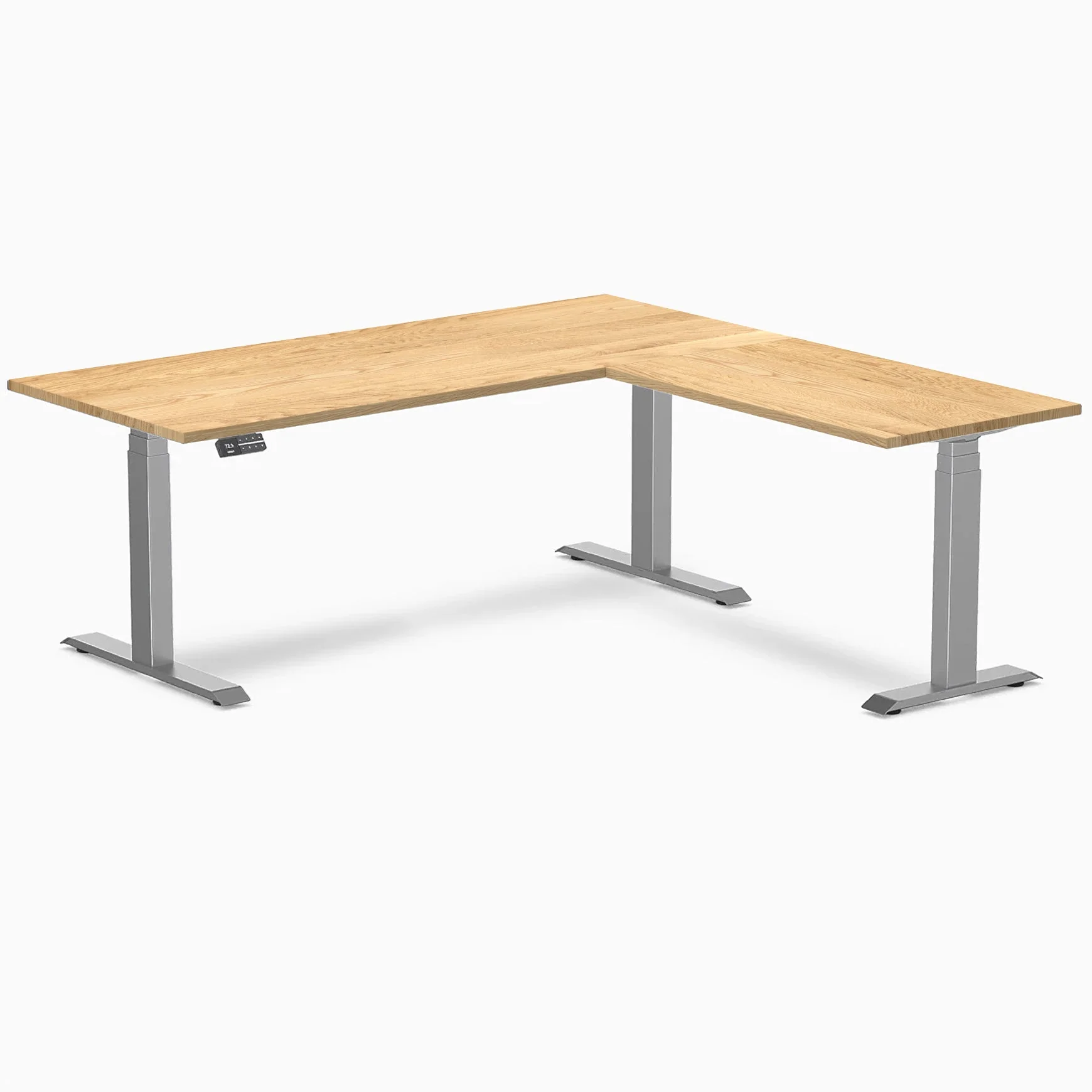 Desky Hardwood L-Shape Sit Stand Desk - Image 69