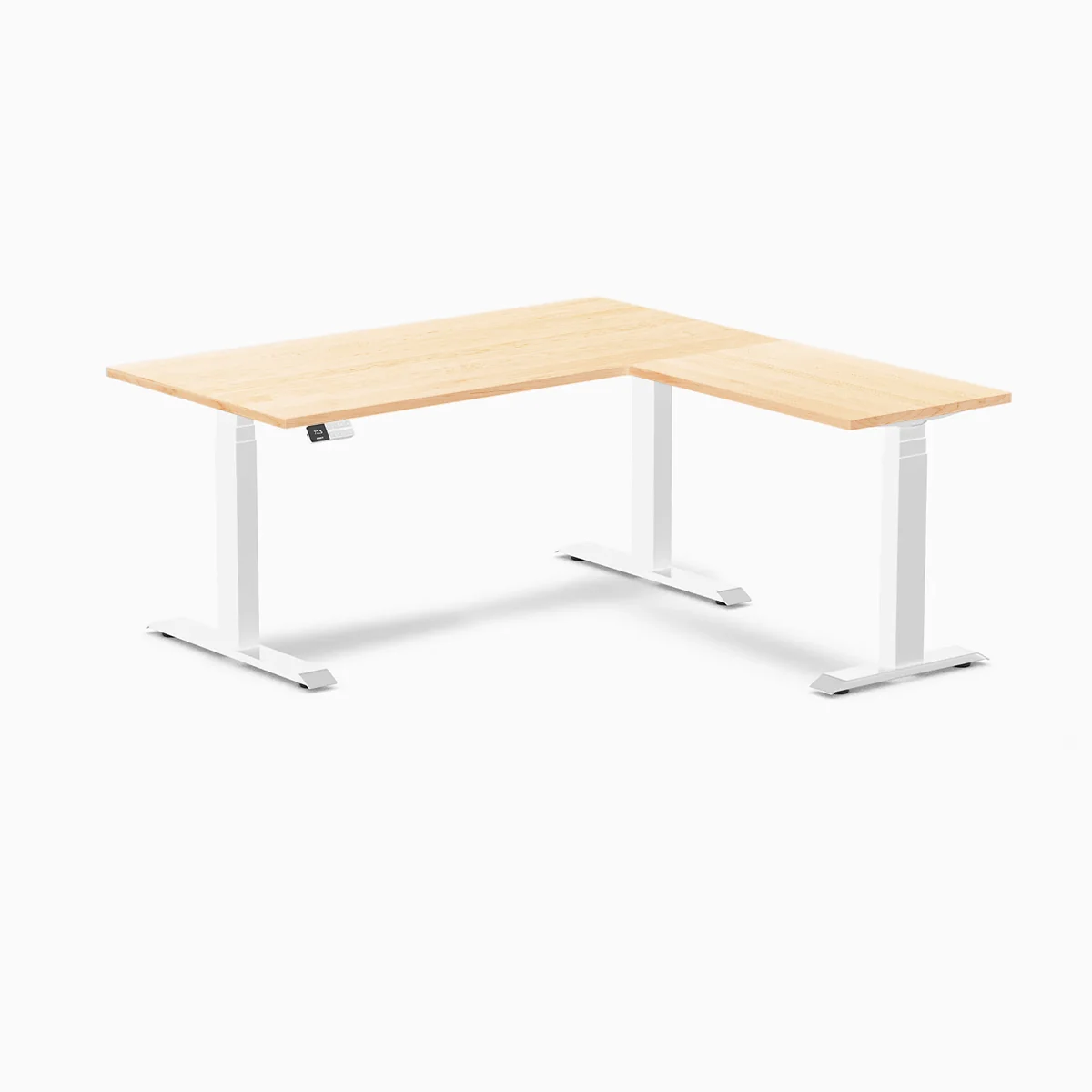 Desky Hardwood L-Shape Sit Stand Desk - Image 71