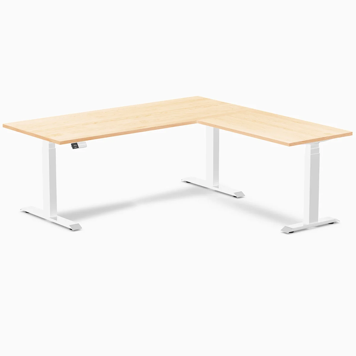 Desky Hardwood L-Shape Sit Stand Desk - Image 74