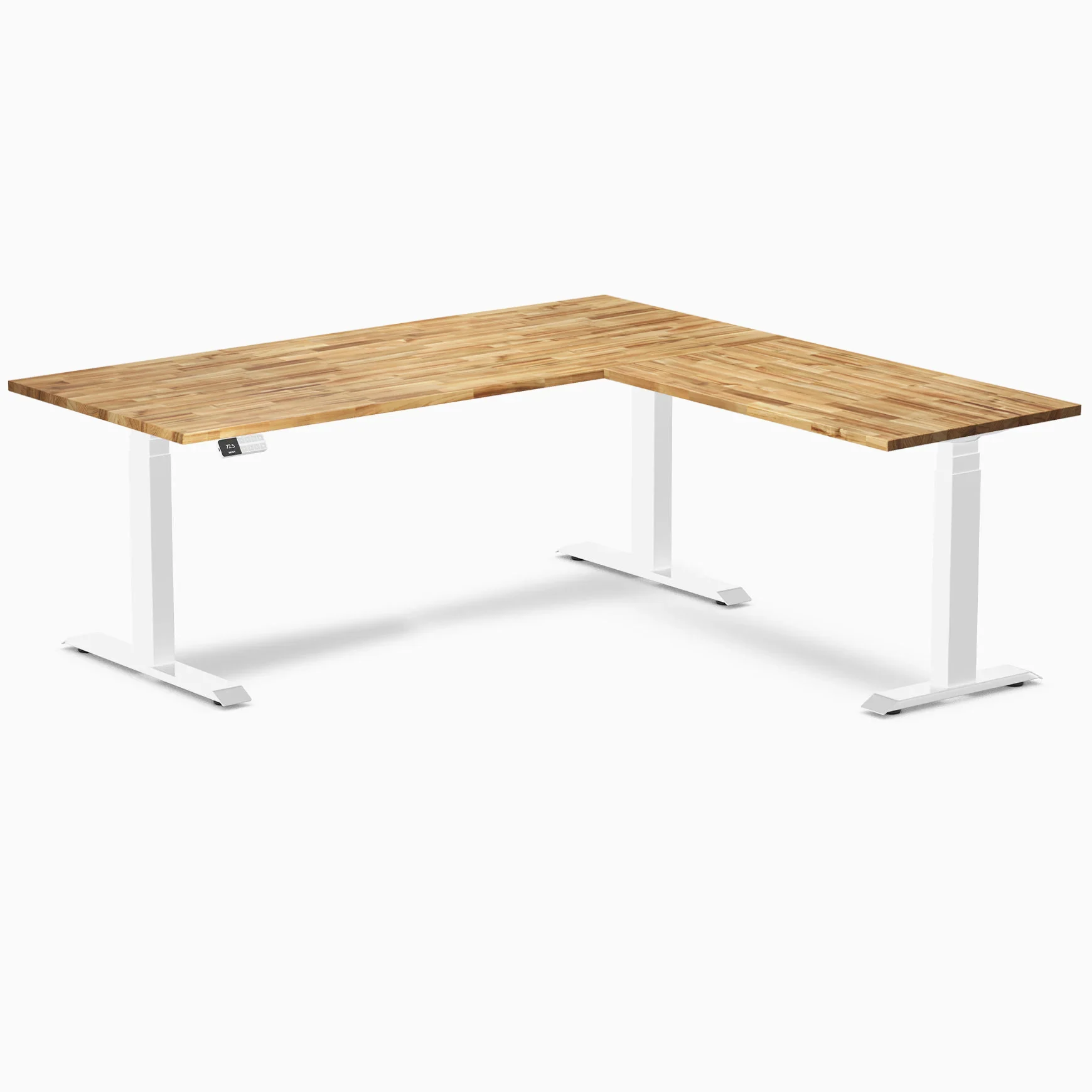 Desky Hardwood L-Shape Sit Stand Desk - Image 79