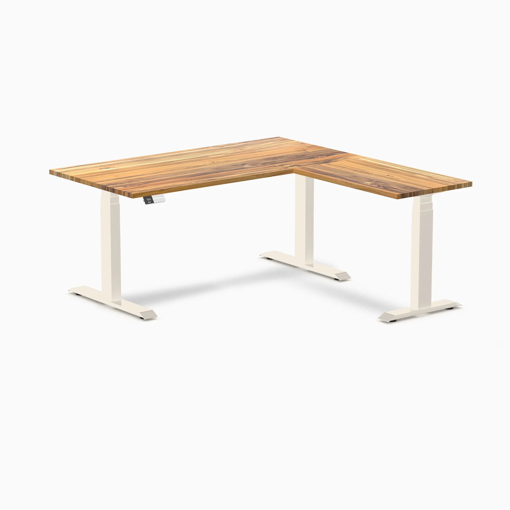 Desky Hardwood L-Shape Sit Stand Desk - Image 82