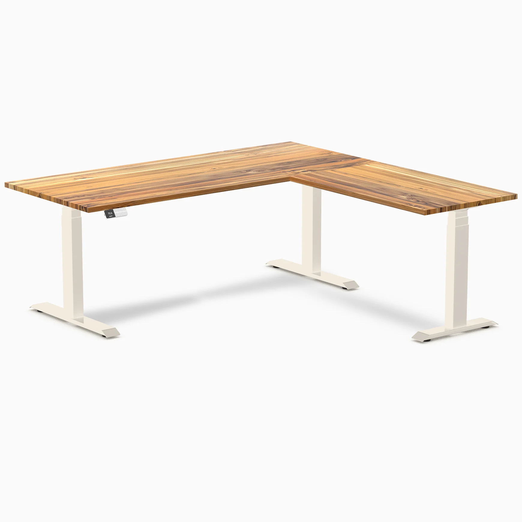 Desky Hardwood L-Shape Sit Stand Desk - Image 83