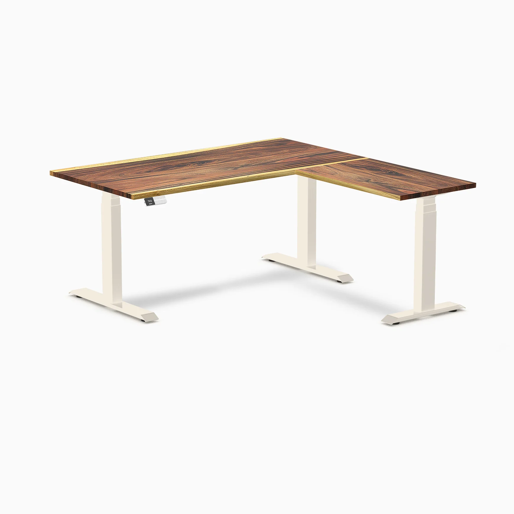 Desky Hardwood L-Shape Sit Stand Desk - Image 84