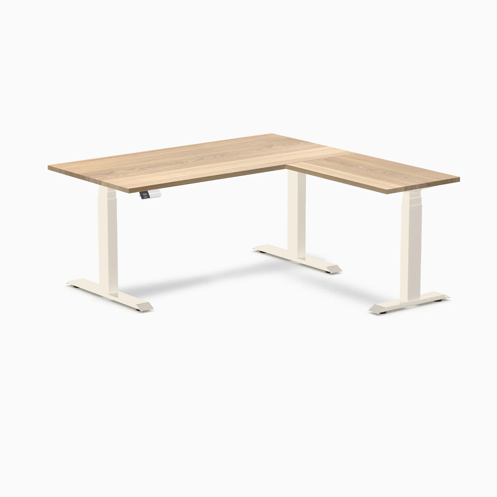 Desky Hardwood L-Shape Sit Stand Desk - Image 88