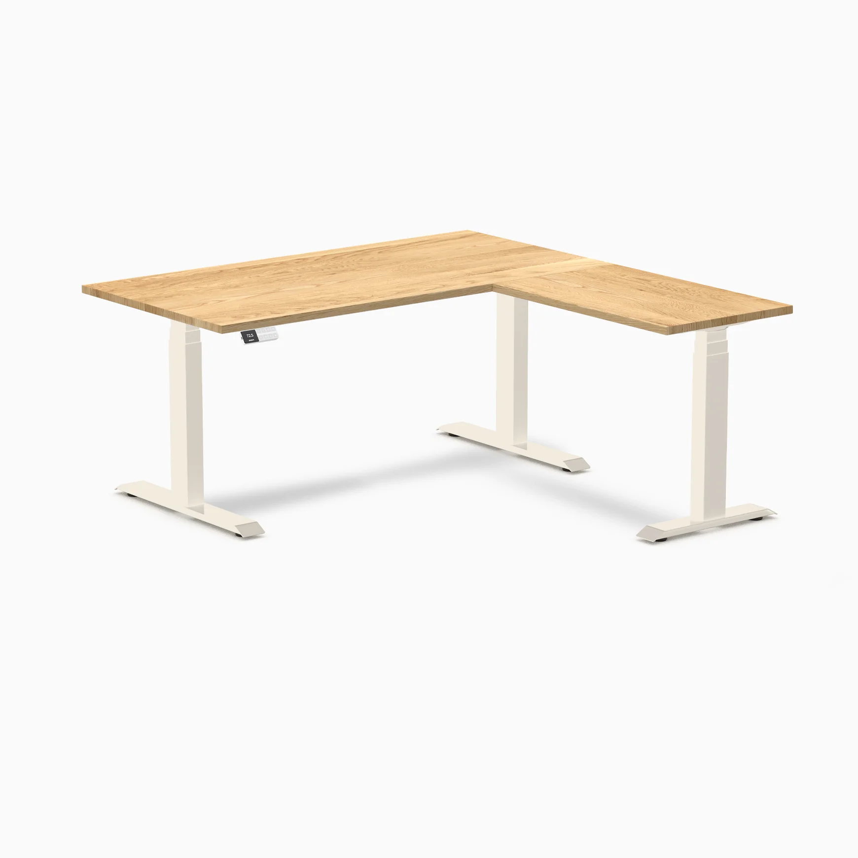 Desky Hardwood L-Shape Sit Stand Desk - Image 90