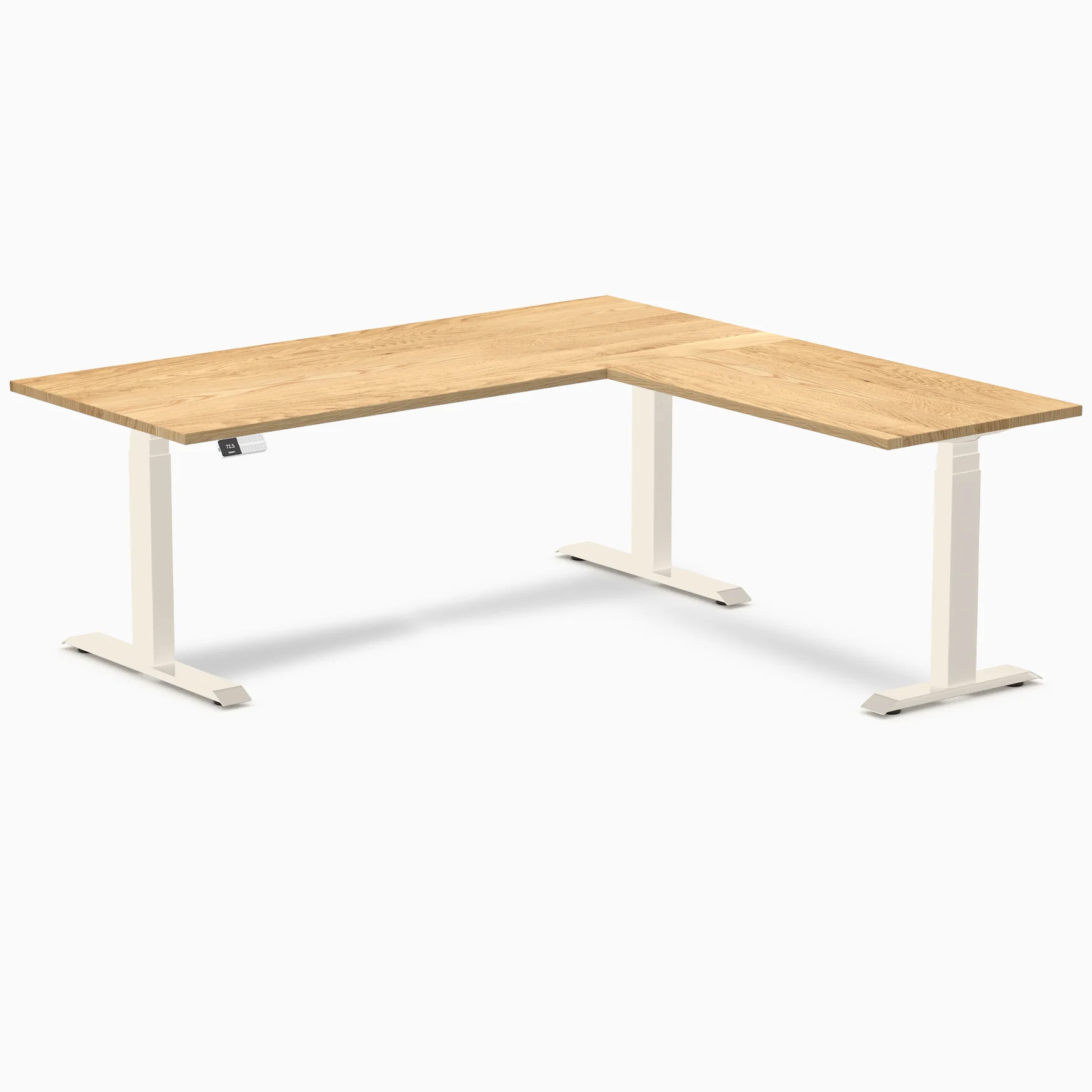 Desky Hardwood L-Shape Sit Stand Desk - Image 91