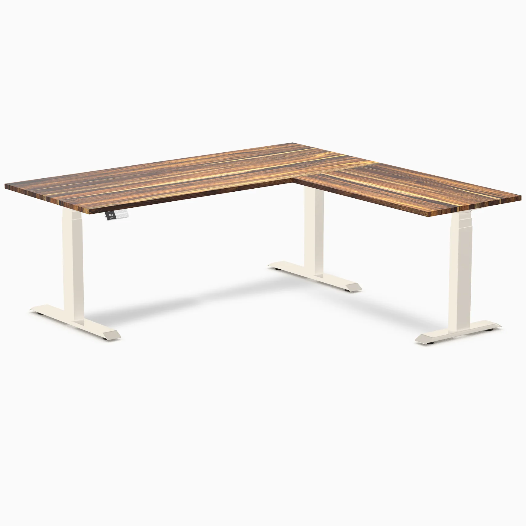 Desky Hardwood L-Shape Sit Stand Desk - Image 93