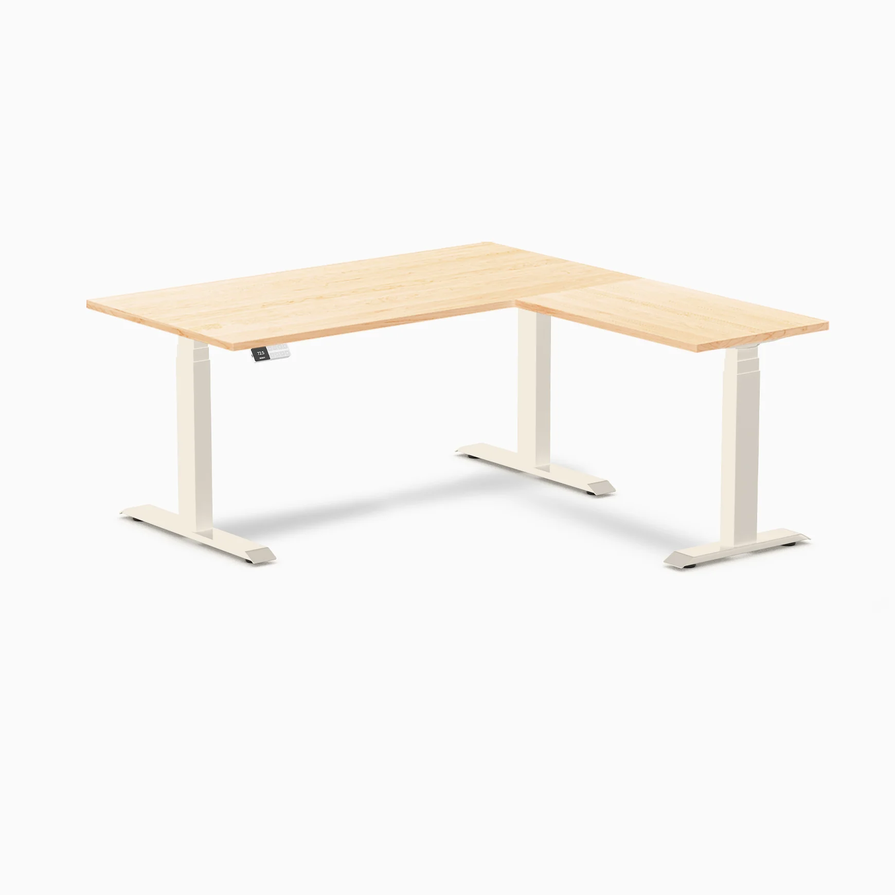 Desky Hardwood L-Shape Sit Stand Desk - Image 96