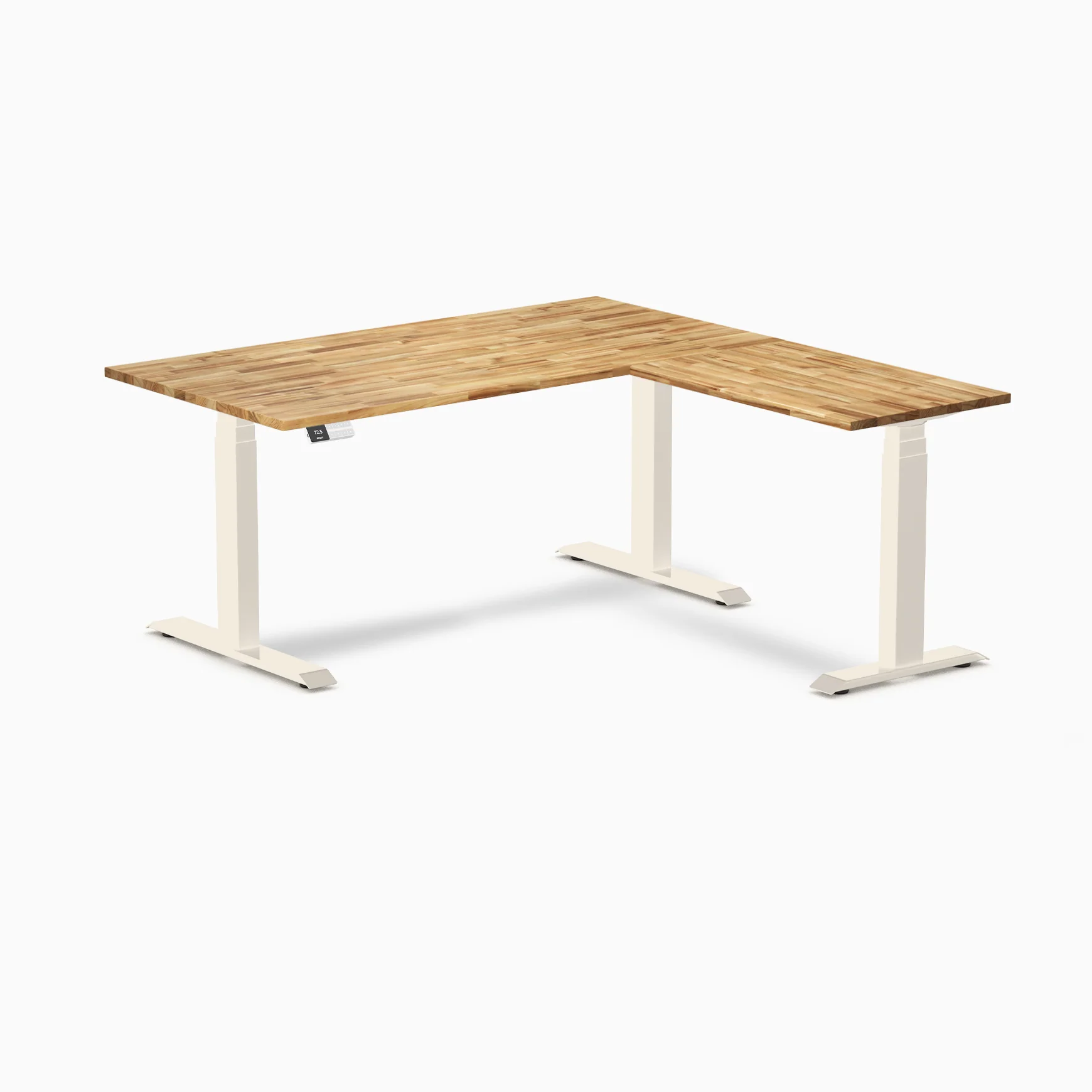 Desky Hardwood L-Shape Sit Stand Desk - Image 98