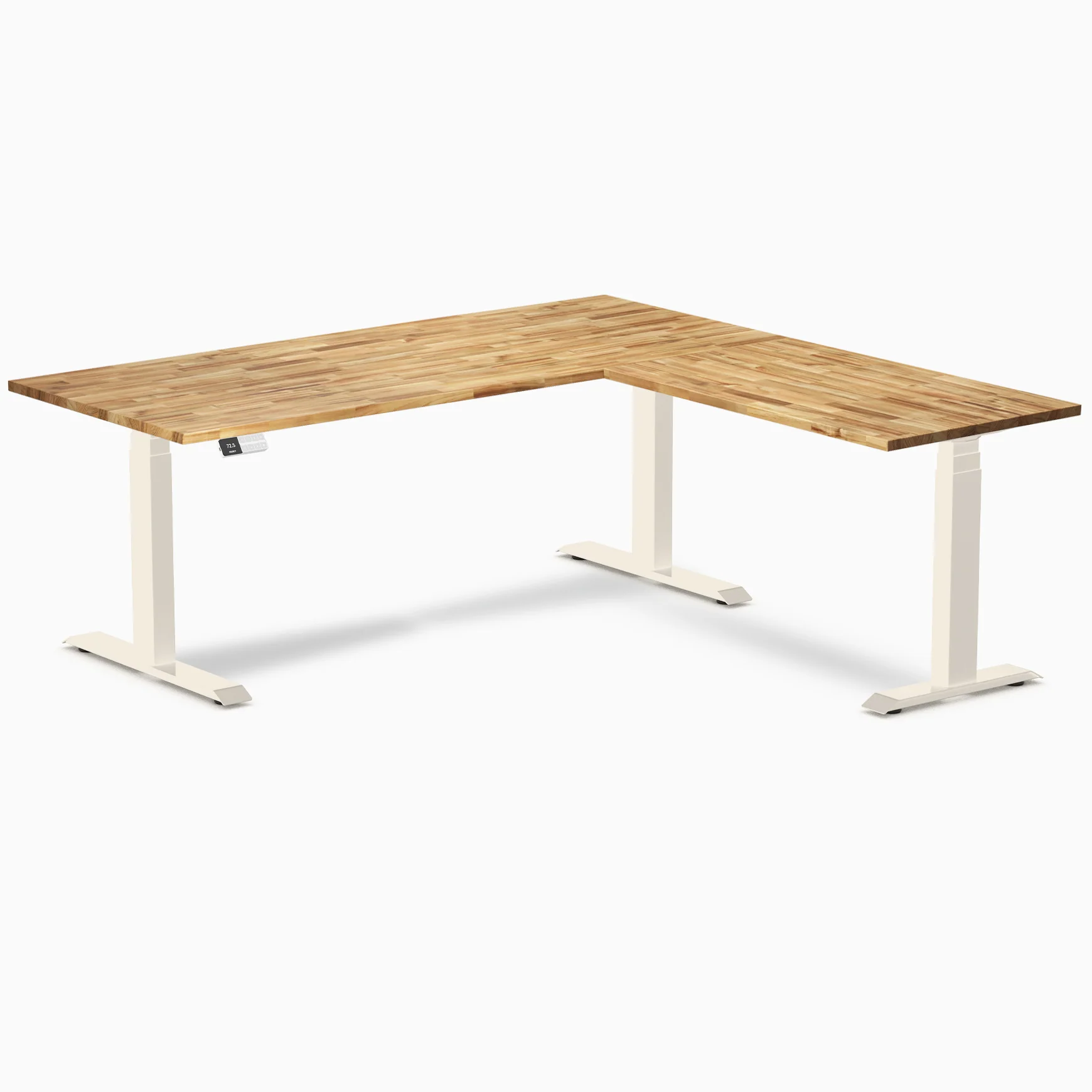 Desky Hardwood L-Shape Sit Stand Desk - Image 99