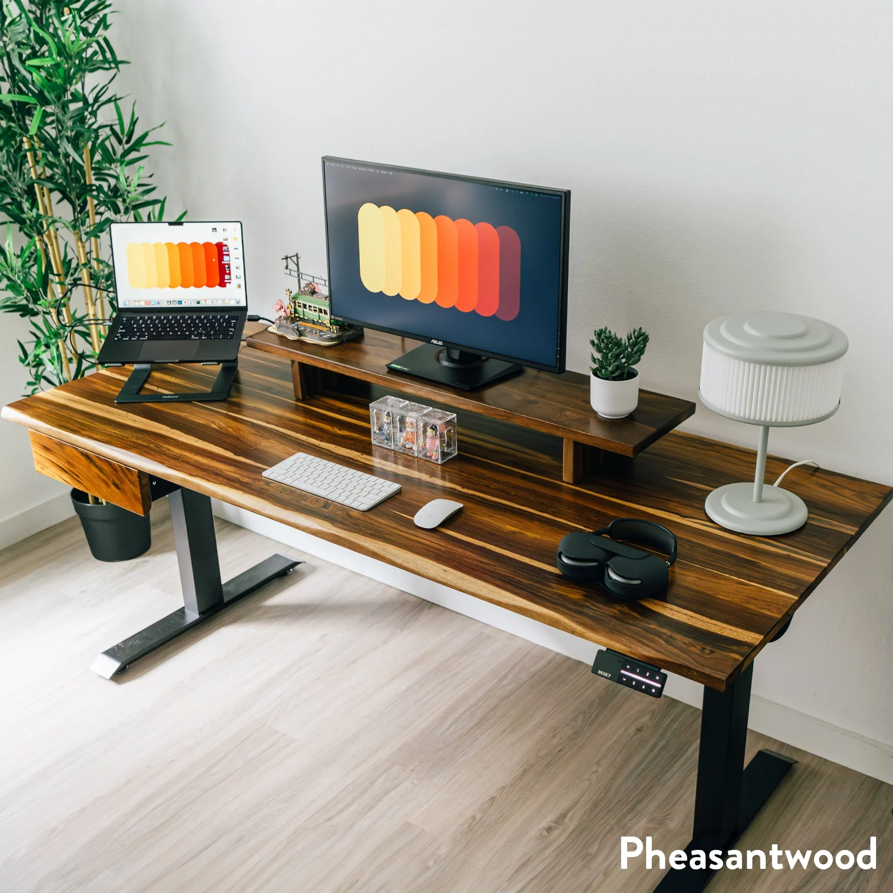 Desky Dual Hardwood Standing Desk With Drawer - Image 12