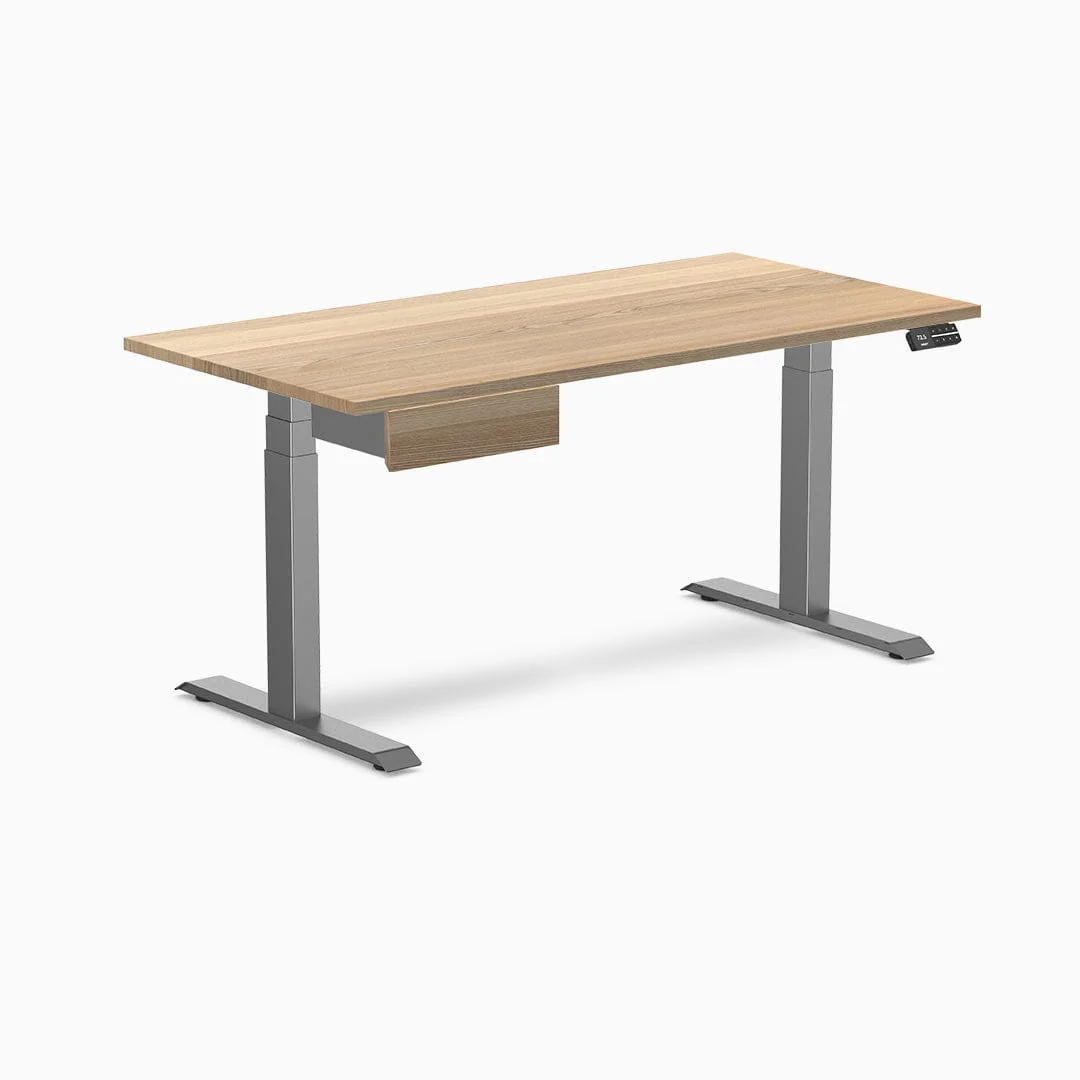 Desky Dual Hardwood Standing Desk With Drawer - Image 28