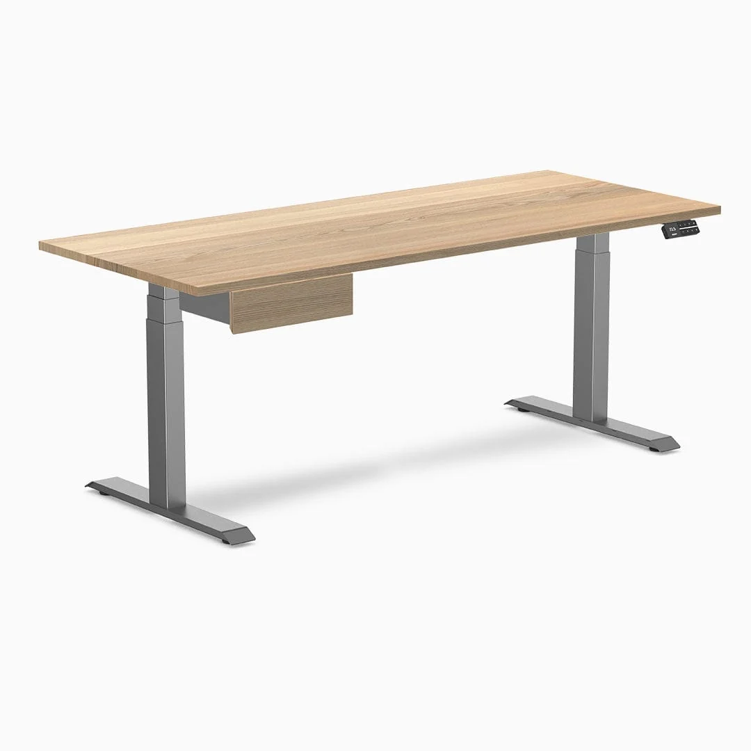 Desky Dual Hardwood Standing Desk With Drawer - Image 29