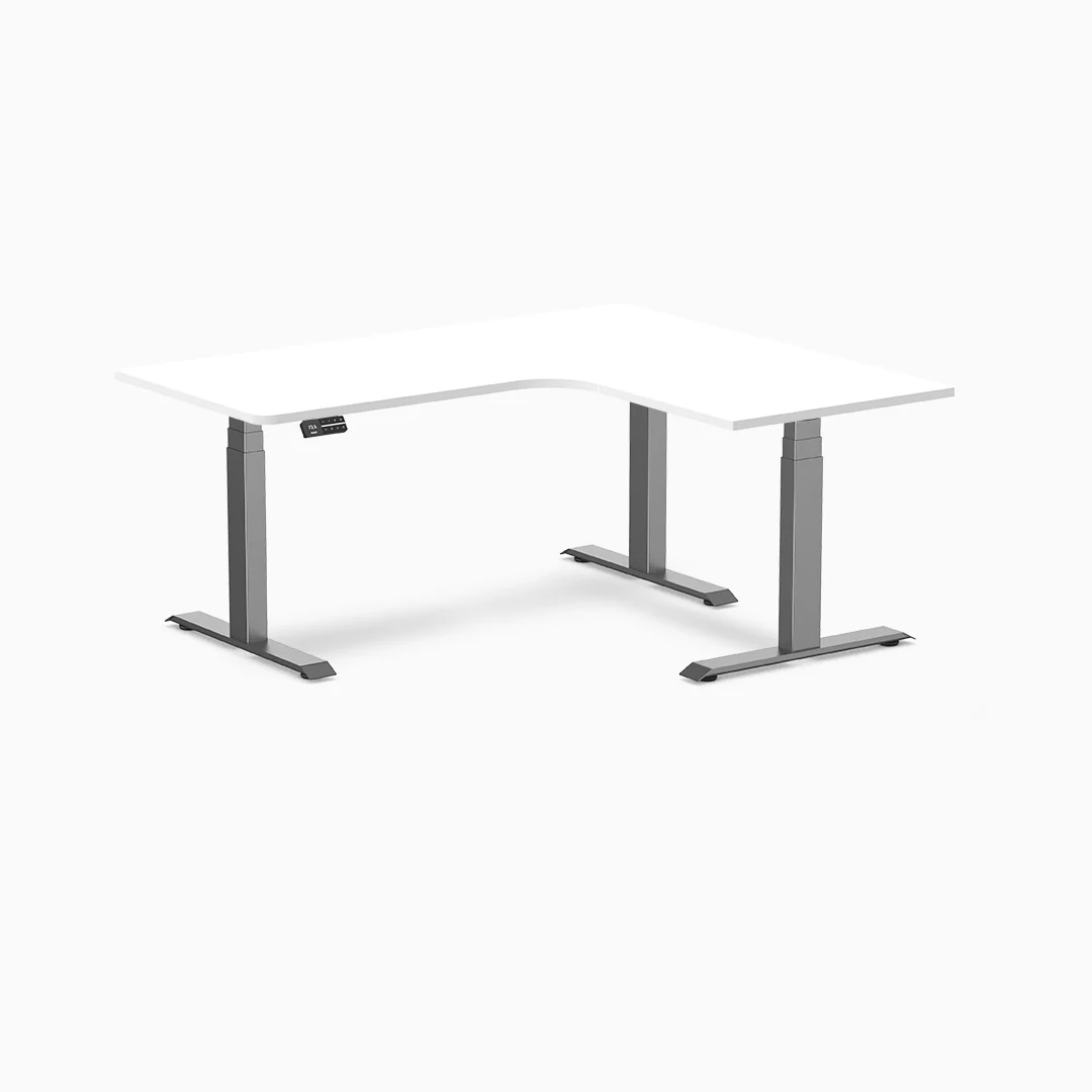 Desky L-Shape Melamine Sit Stand Desk - Image 16