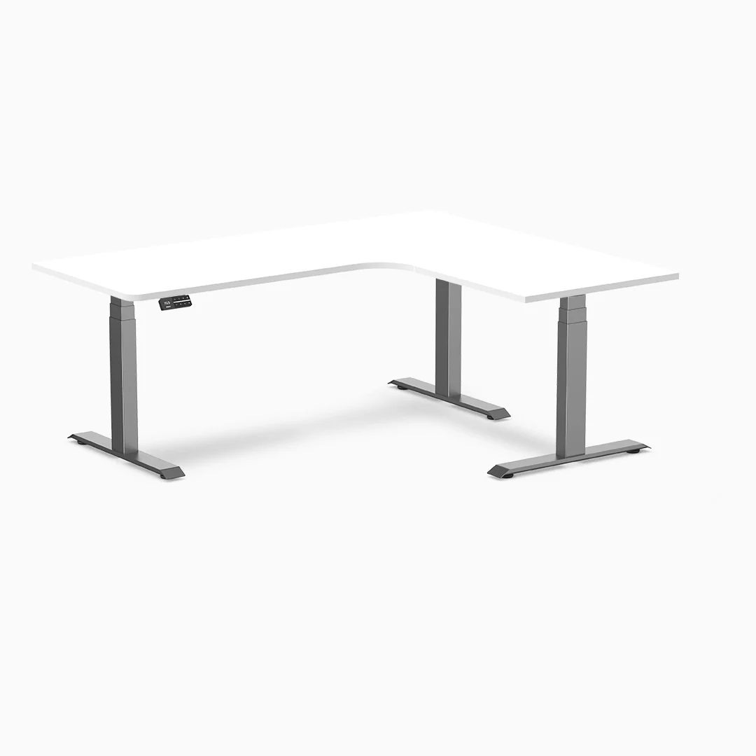 Desky L-Shape Melamine Sit Stand Desk - Image 17
