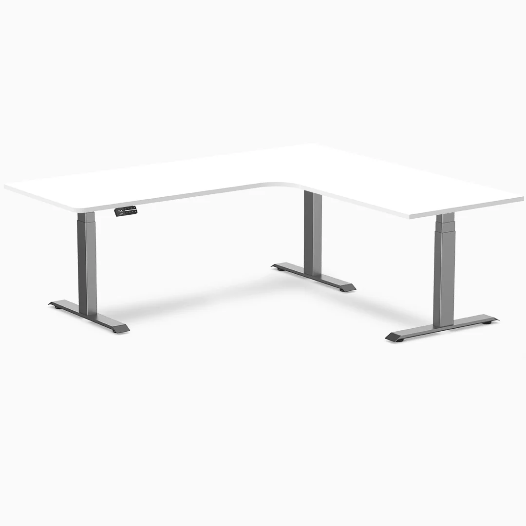 Desky L-Shape Melamine Sit Stand Desk - Image 18
