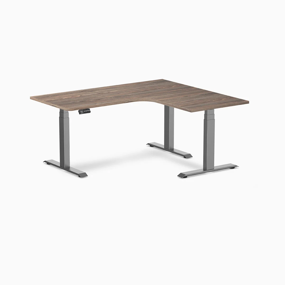 Desky L-Shape Melamine Sit Stand Desk - Image 22