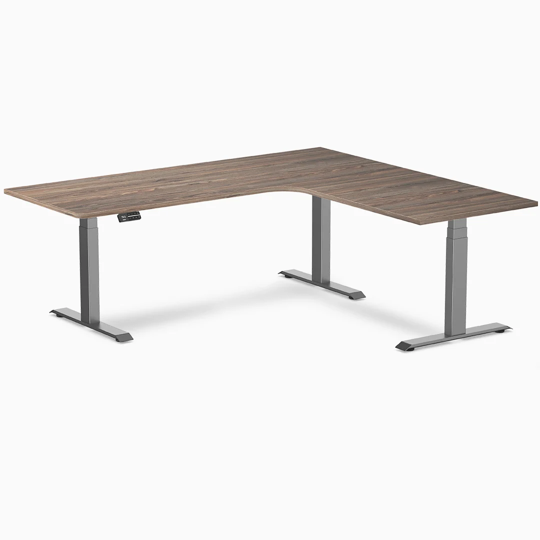 Desky L-Shape Melamine Sit Stand Desk - Image 24