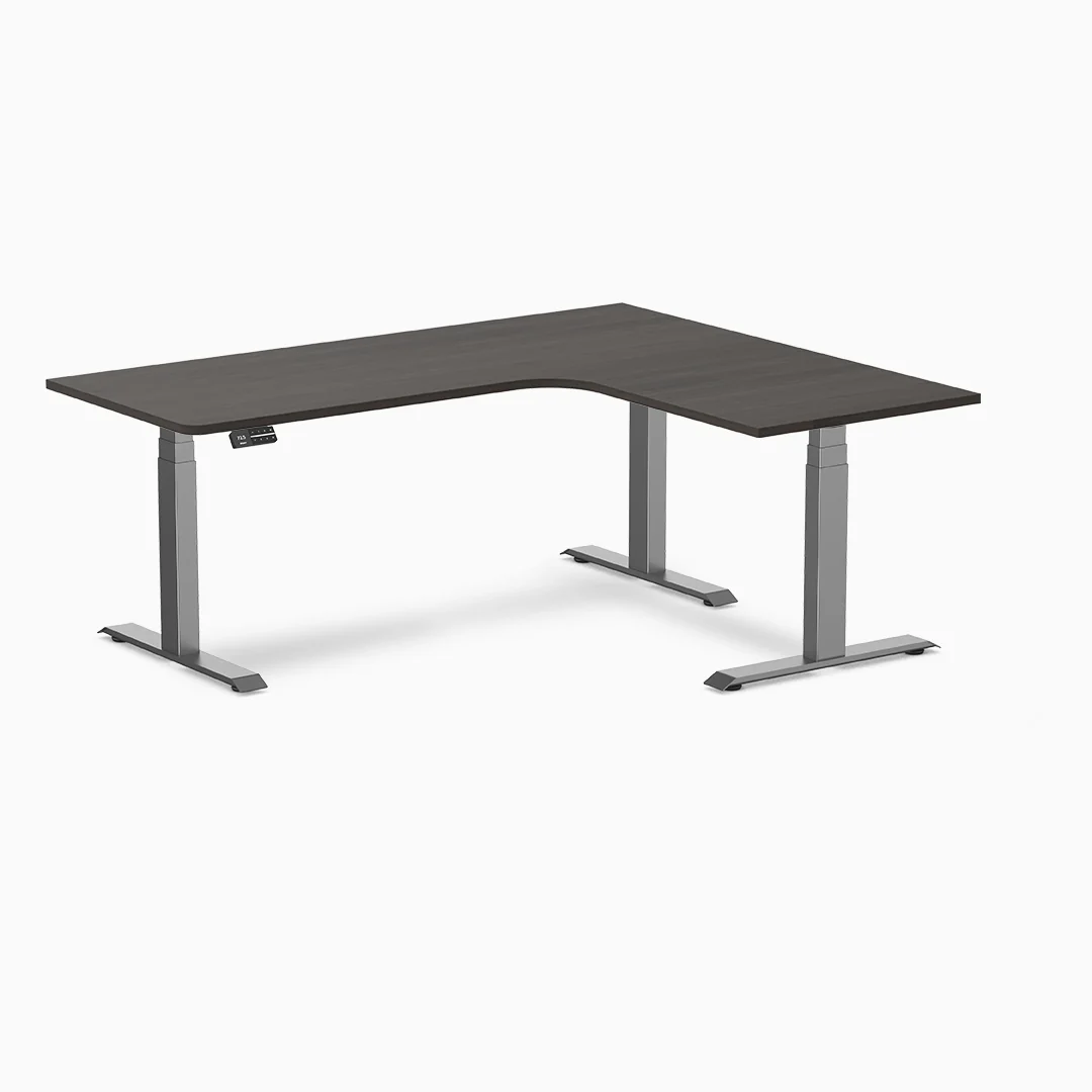 Desky L-Shape Melamine Sit Stand Desk - Image 25