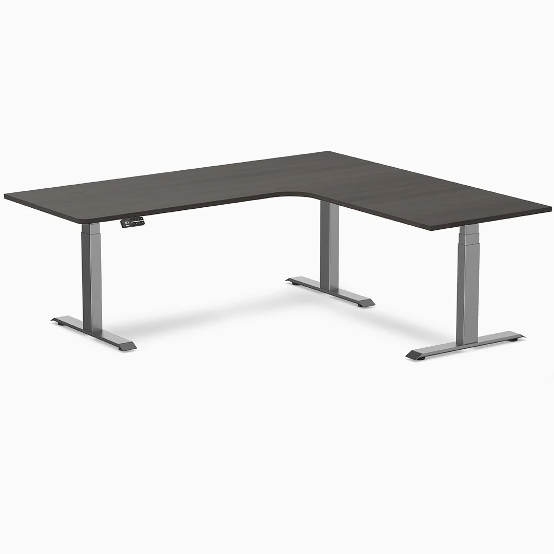 Desky L-Shape Melamine Sit Stand Desk - Image 26
