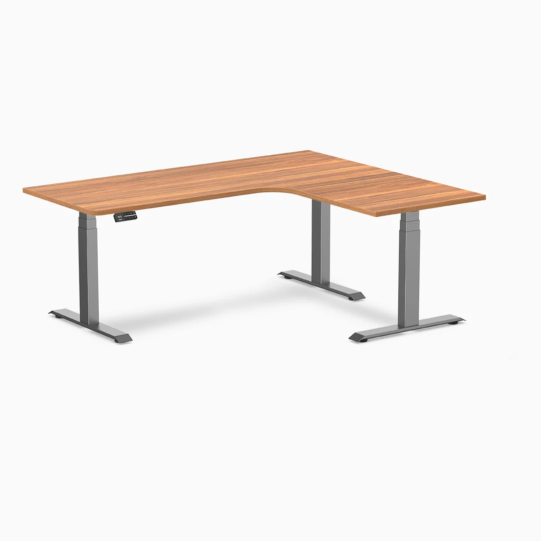 Desky L-Shape Melamine Sit Stand Desk - Image 28